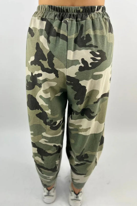 Made in Italy Camouflage Pocket Front Trouser