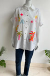 Palm Tree & Ibiza Embroided Shirt