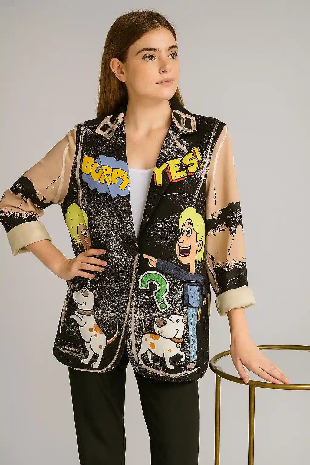 Zetaotto Quirky print Blazer