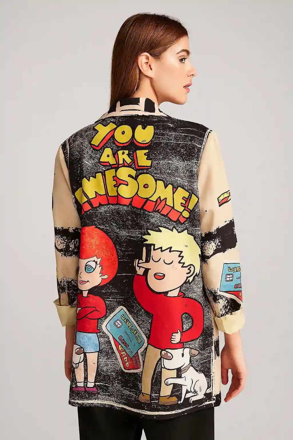 Zetaotto Quirky print Blazer