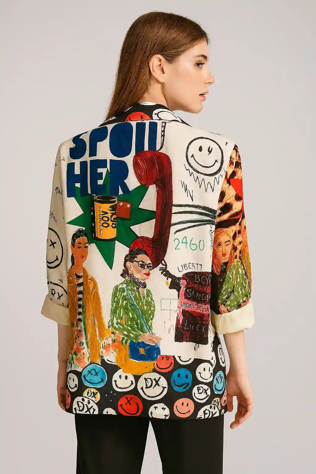 Zetaotto Quirky print Blazer