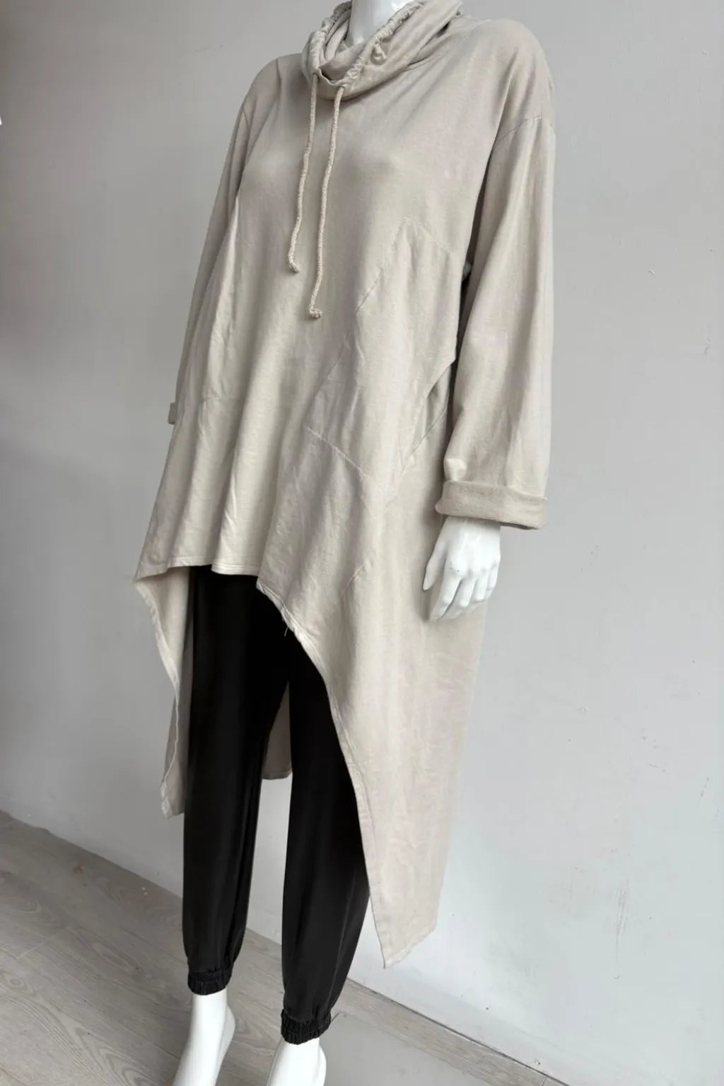 Made in Italy Cowl Sweat Tunic