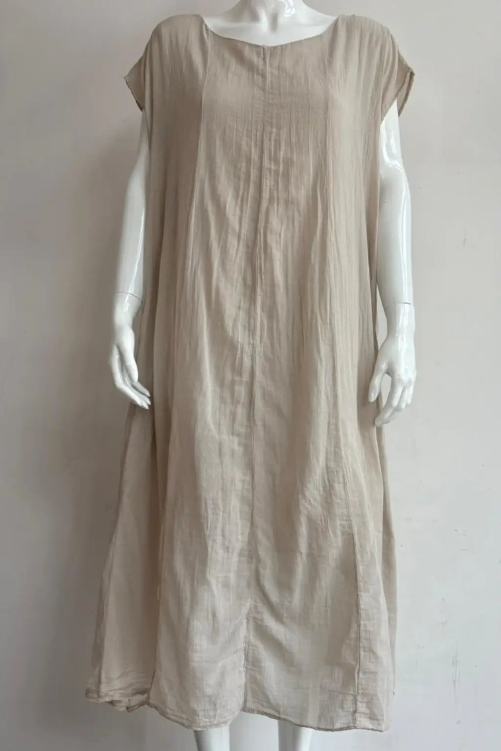 Made in Italy Cotton Swing Panel Cap Sleeve Dress