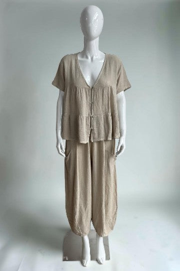 Linen Barrel Lag Pant Lagenlook