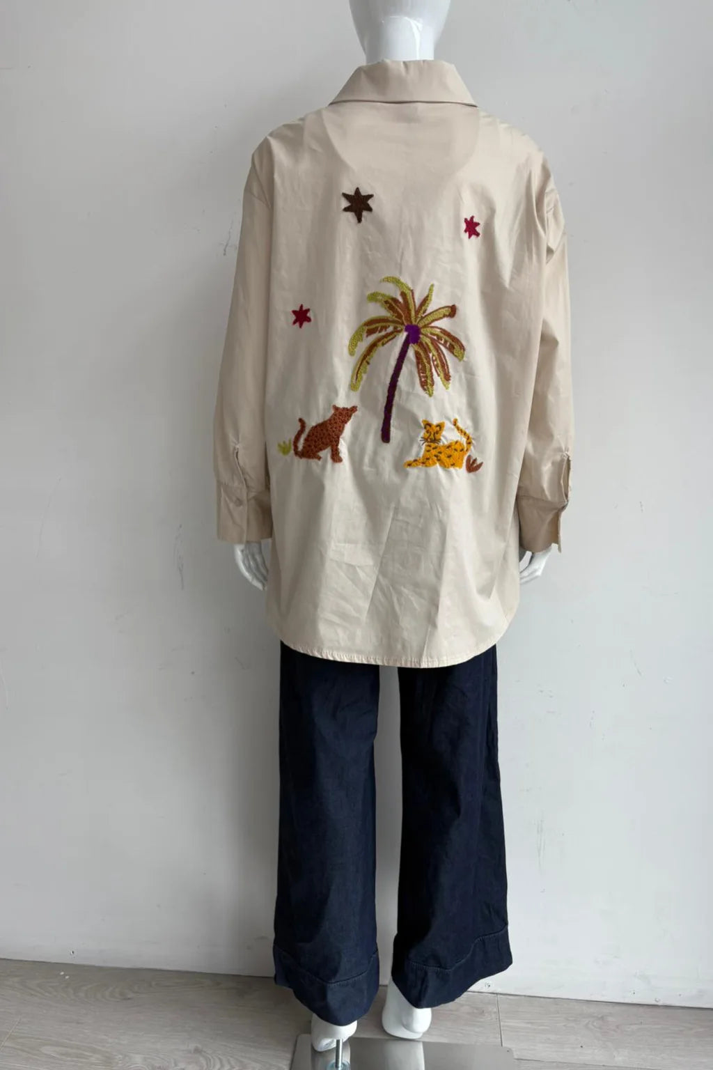 Made in Italy Embroided Palm tree Shirt