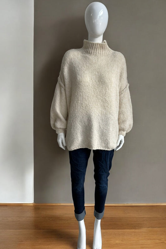 Italian Wool Balloon Sleeve Jumper