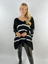 Wool Stripe Knitted Slouch Jumper