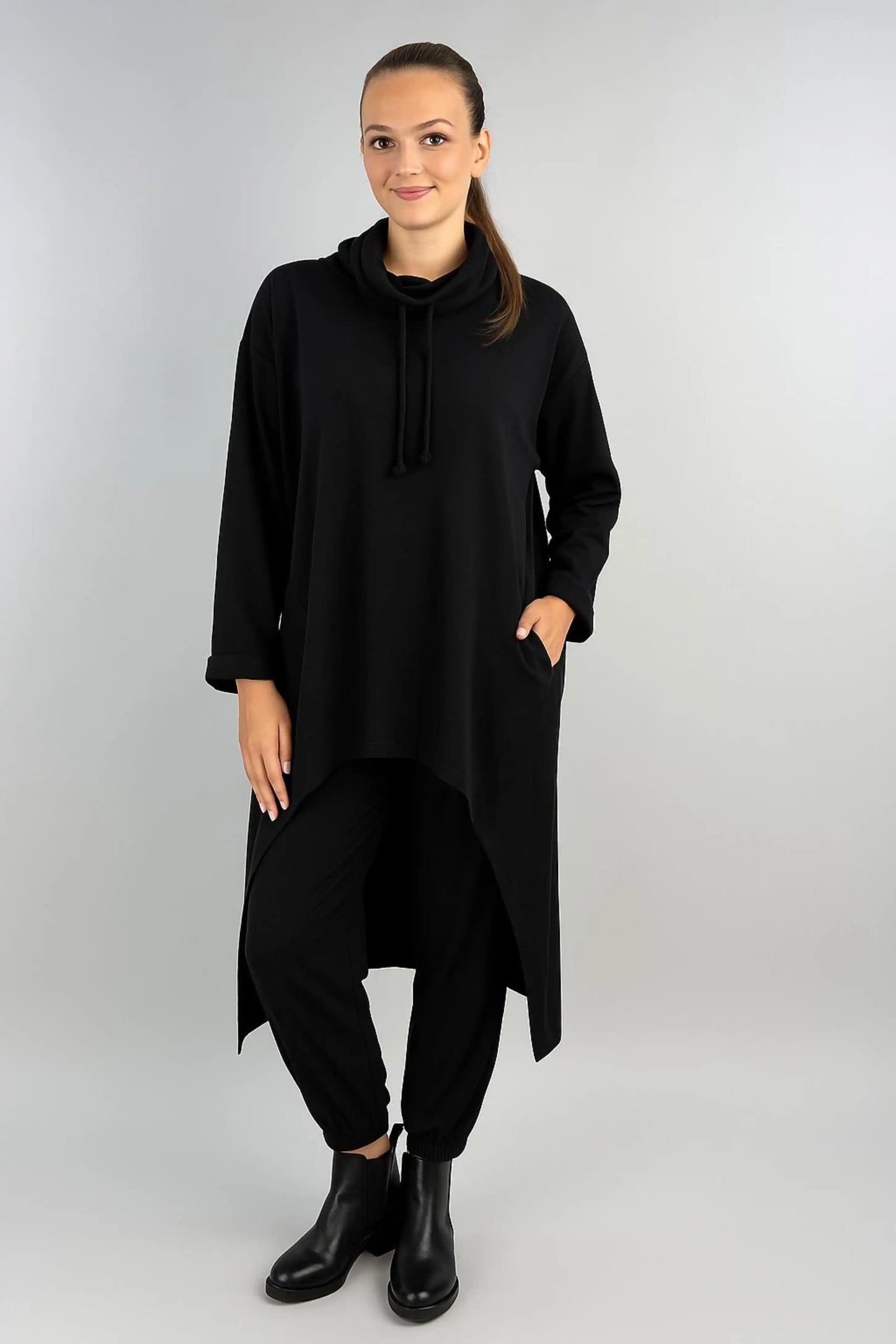 Made in Italy Cowl Sweat Tunic