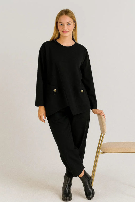 Italian One Pocket Scuba Top Lagenlook