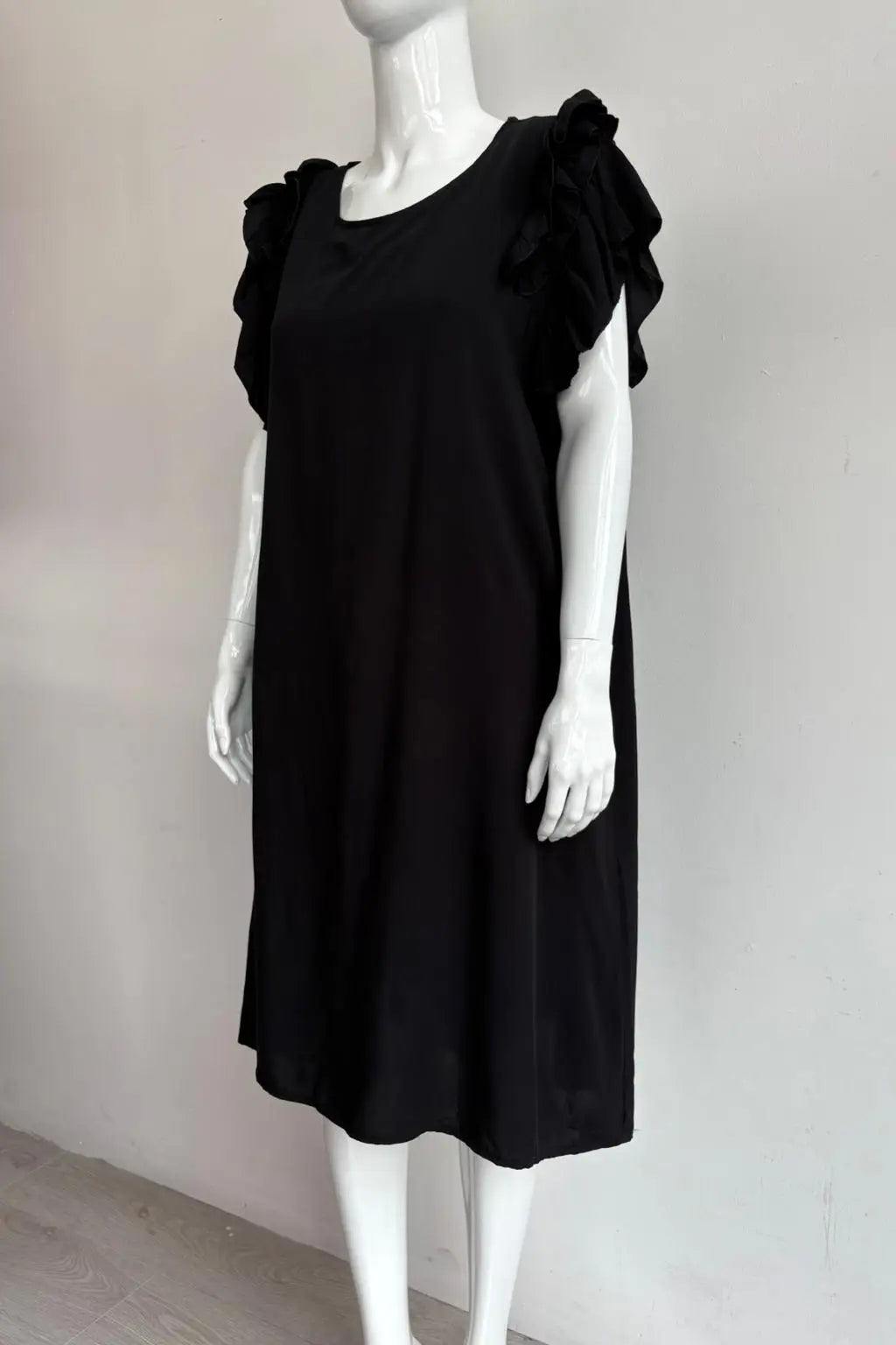Made in Italy Ruffle Sleeve Shift dress