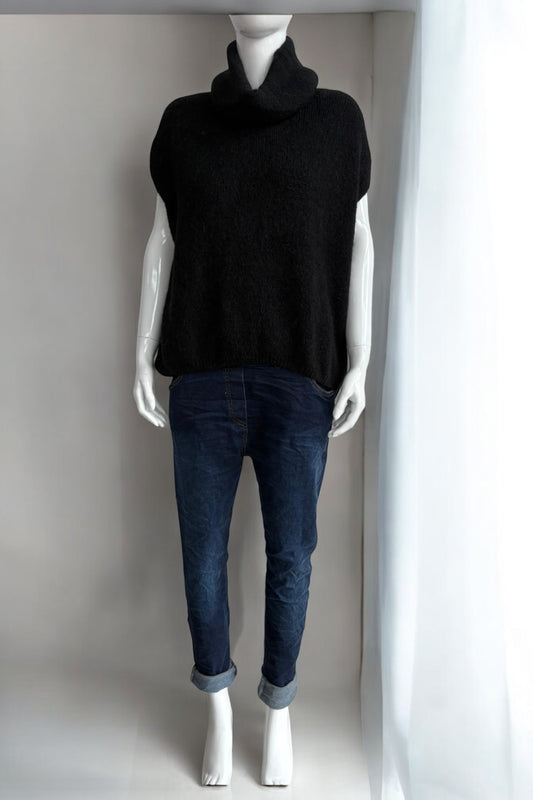 Wool Cowl Sleeveless Jumper Lagenlook