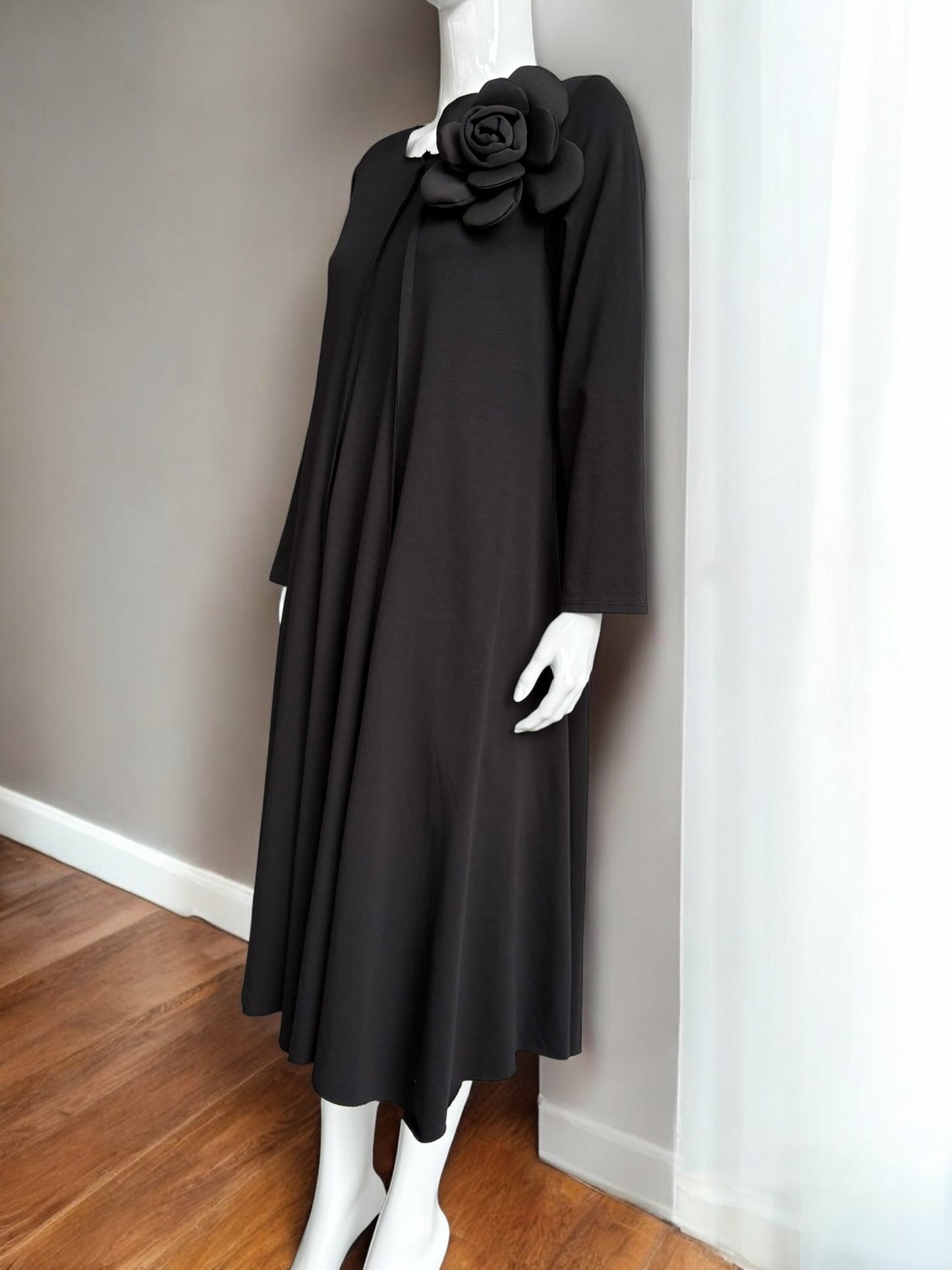 Made in Italy Elegant Swing Corsage Dress Partywear