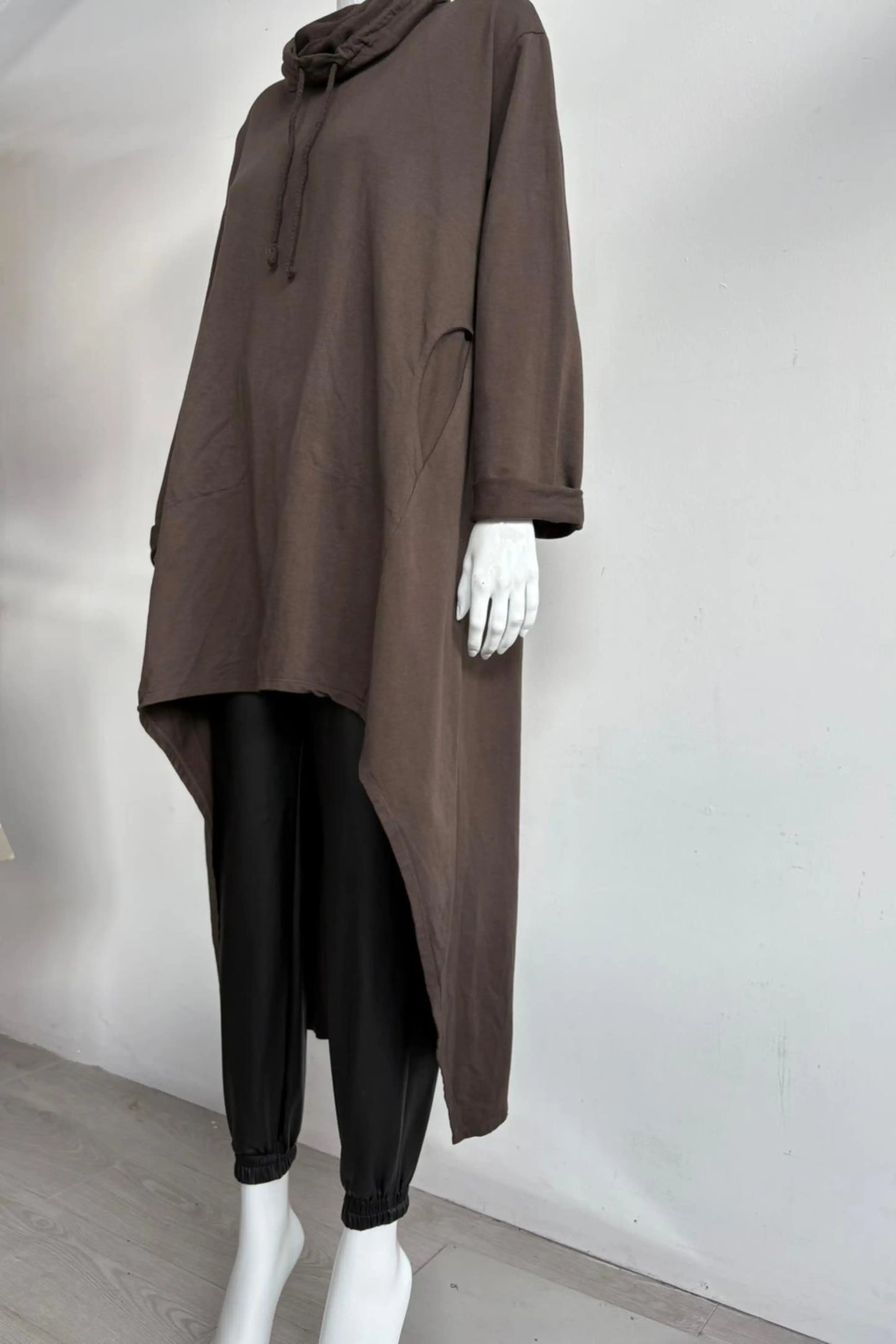 Made in Italy Cowl Sweat Tunic