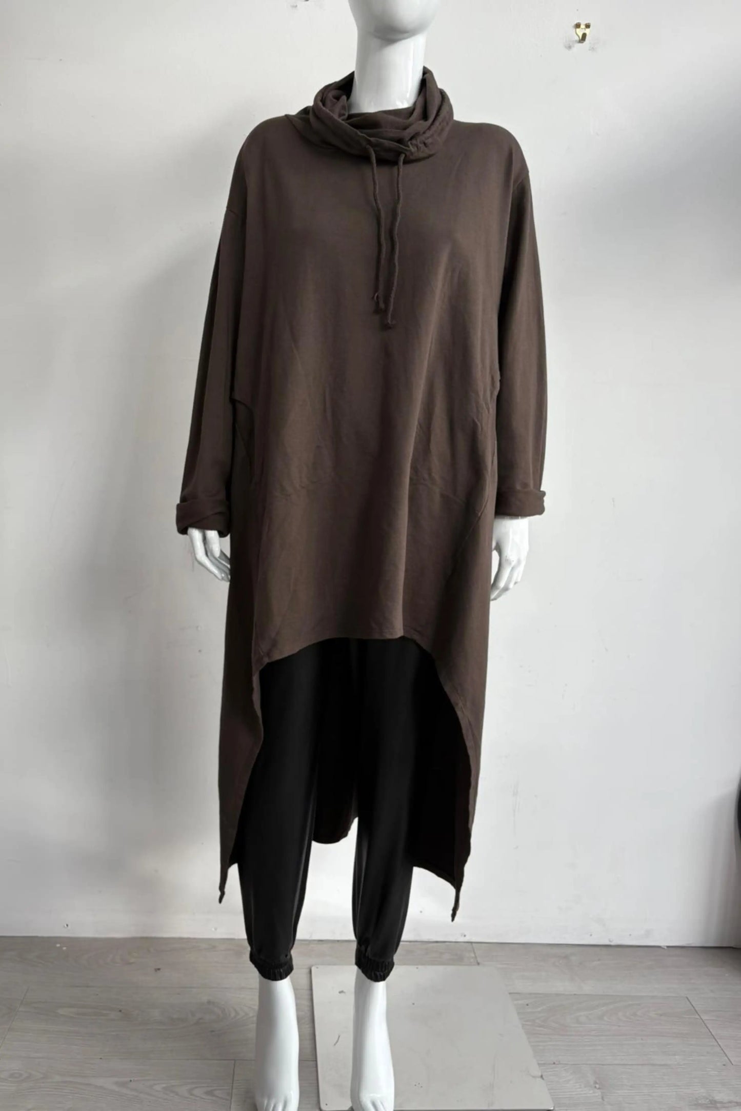 Made in Italy Cowl Sweat Tunic