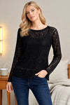 Made in Italy Lace Stretchy Mesh Tops