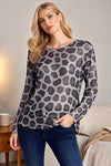 Made in Italy Leopard Print Mesh Tops