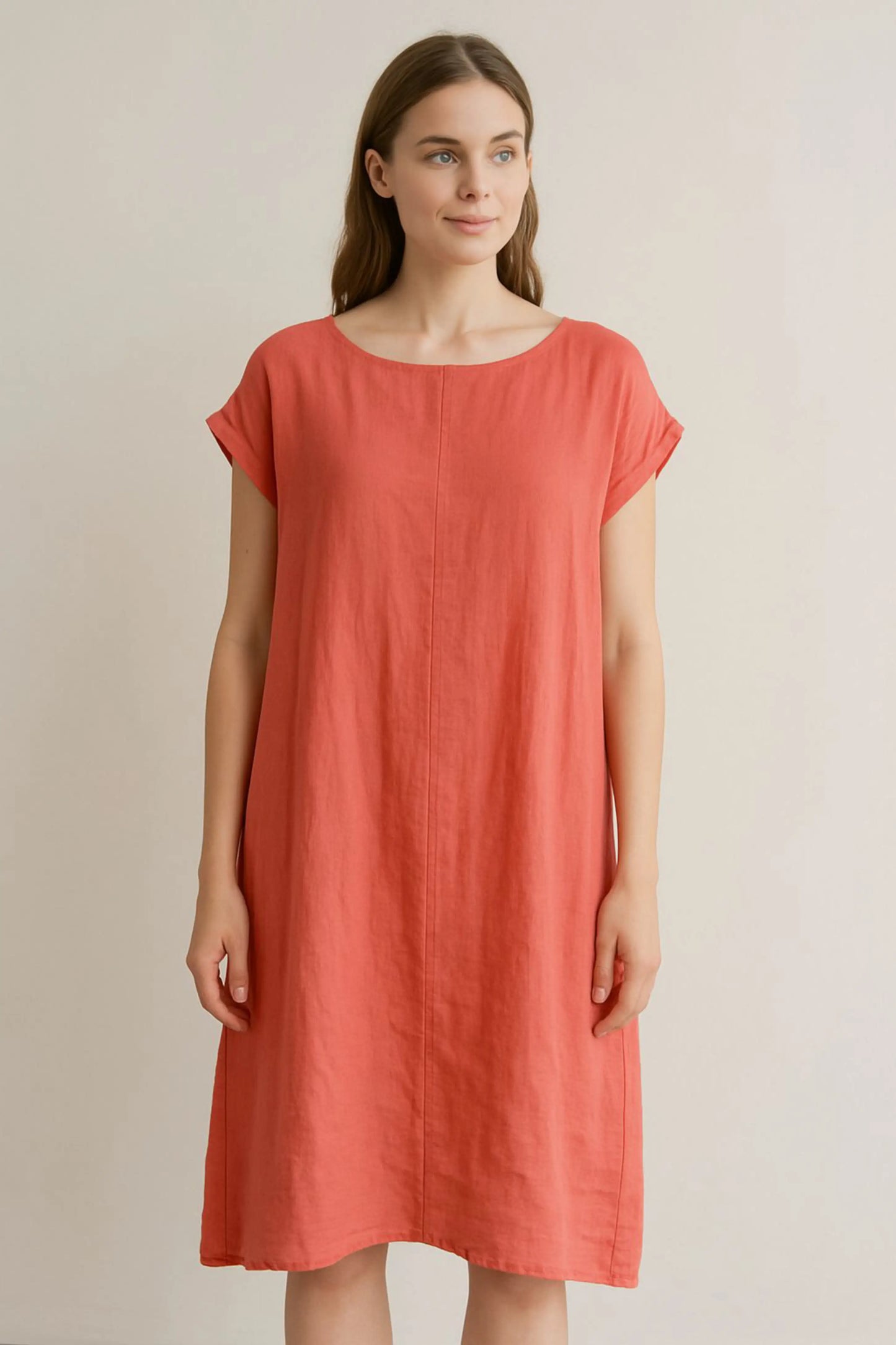Made in Italy Cotton Swing Panel Cap Sleeve Dress