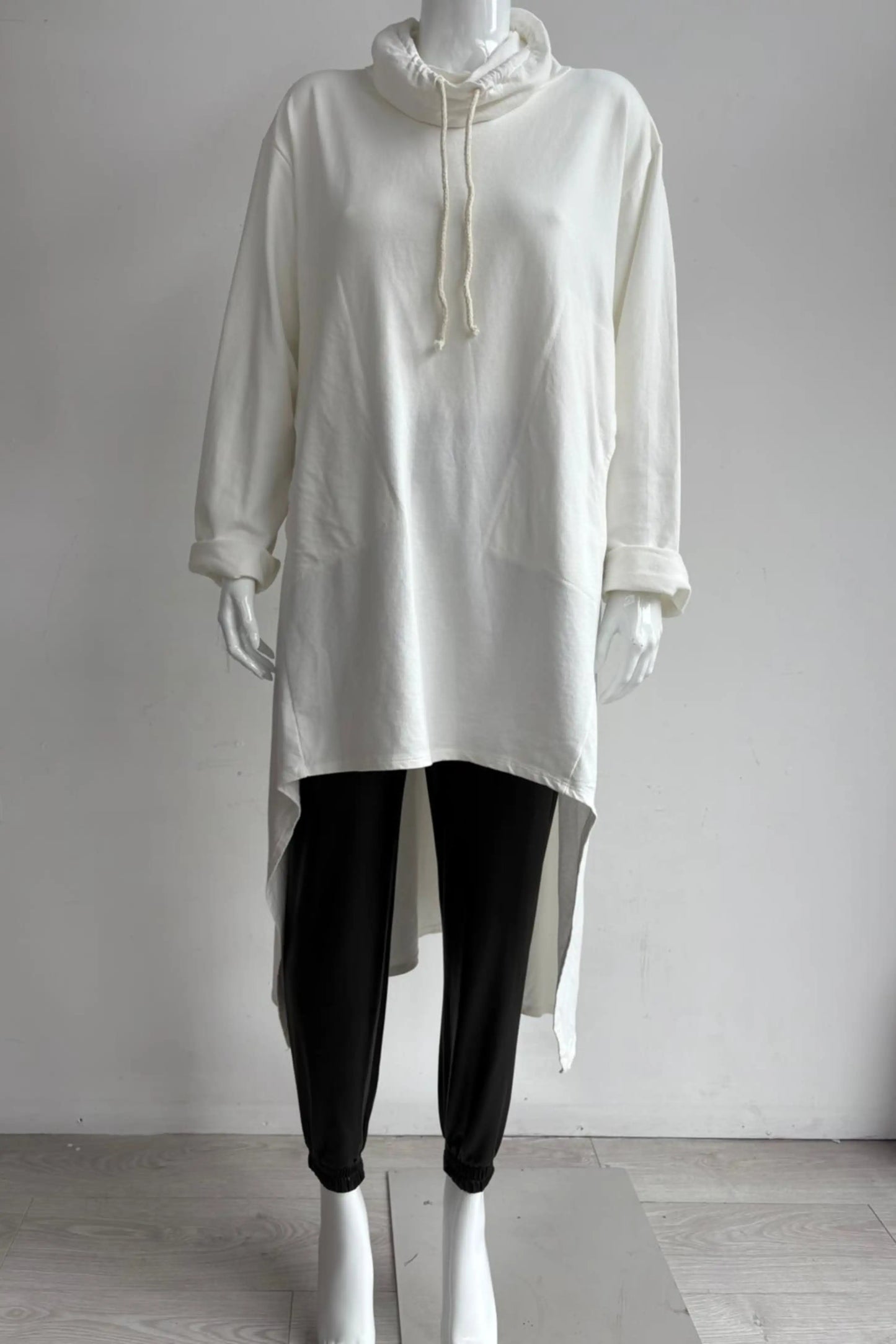 Made in Italy Cowl Sweat Tunic