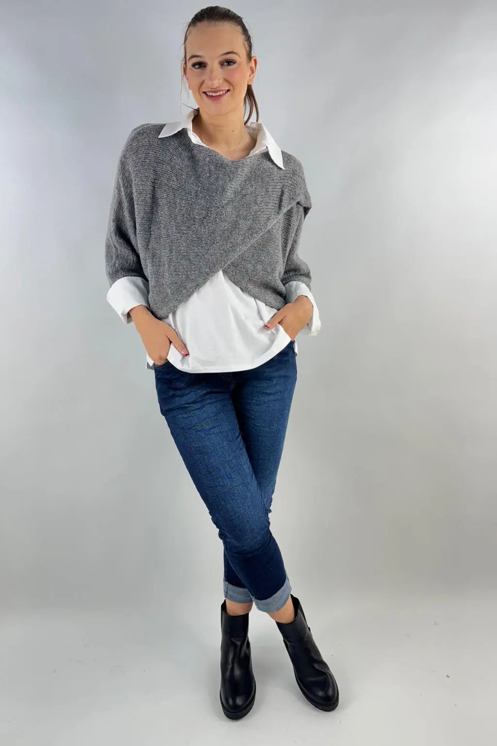 Wool Wrap over Layering Knit