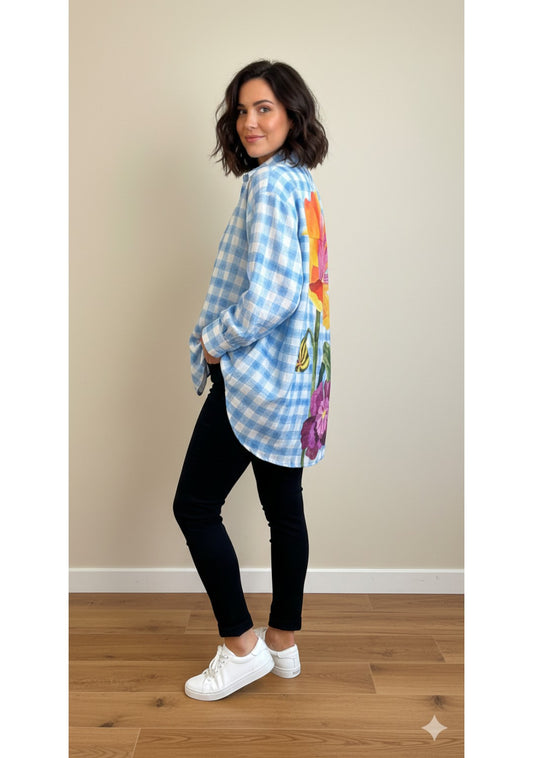 Zeta otto Floral Check Shirt