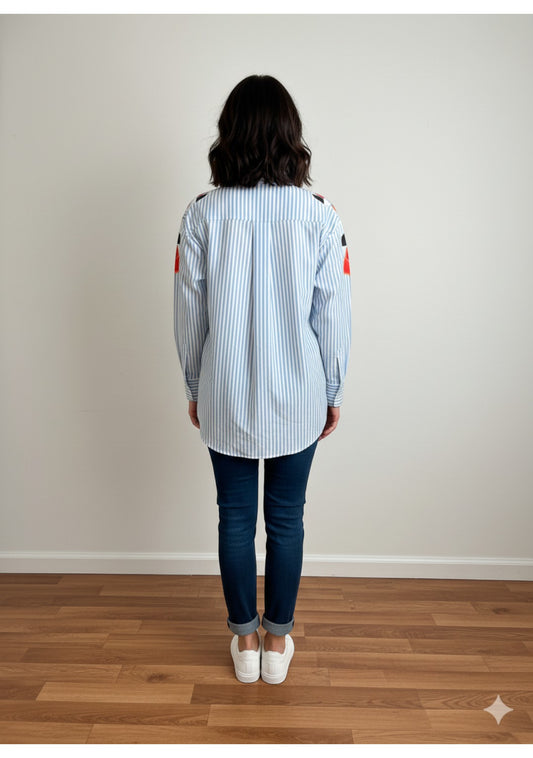 Zeta otto Printed Stripe Shirt