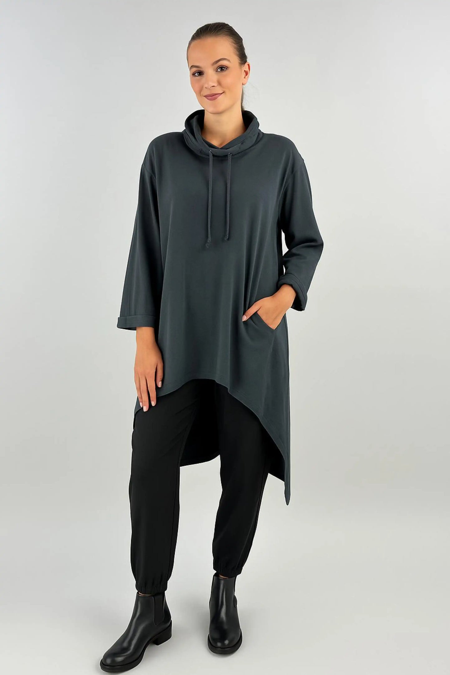 Made in Italy Cowl Sweat Tunic