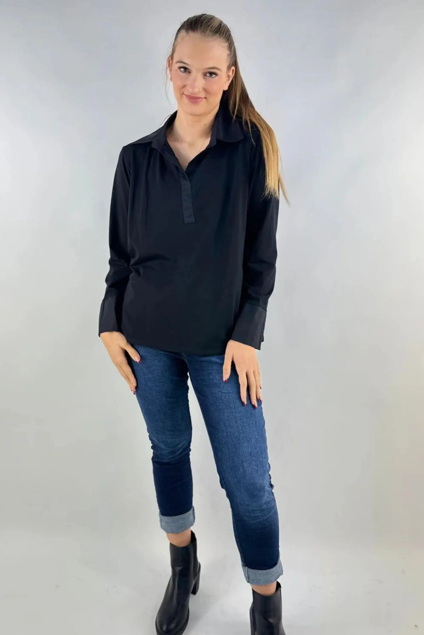 Made in Italy Stretchy Layering Shirt Lagenlook