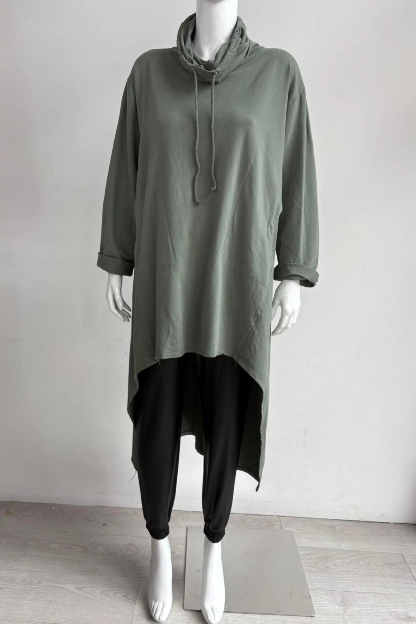 Made in Italy Cowl Sweat Tunic