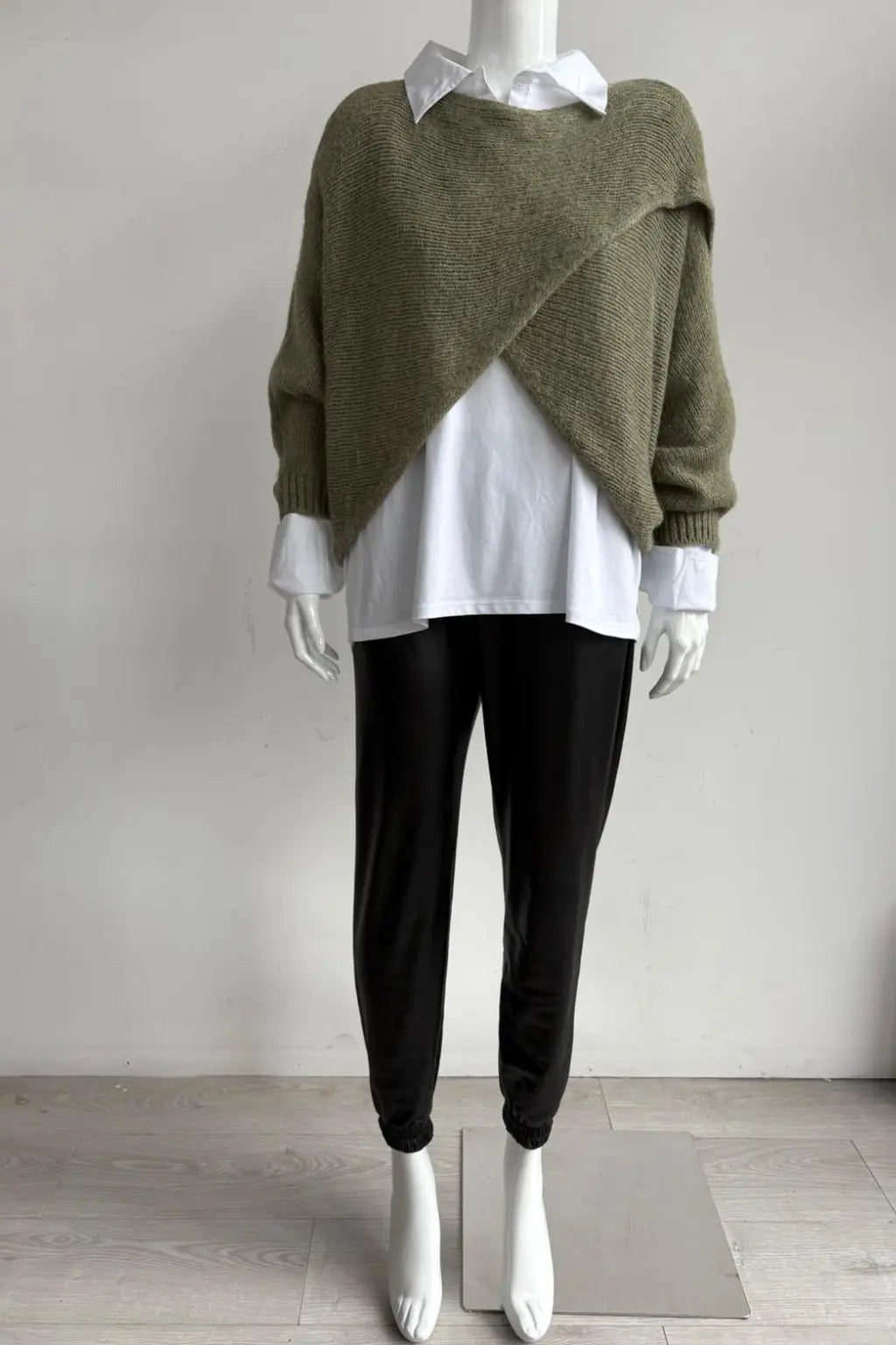 Wool Wrap over Layering Knit