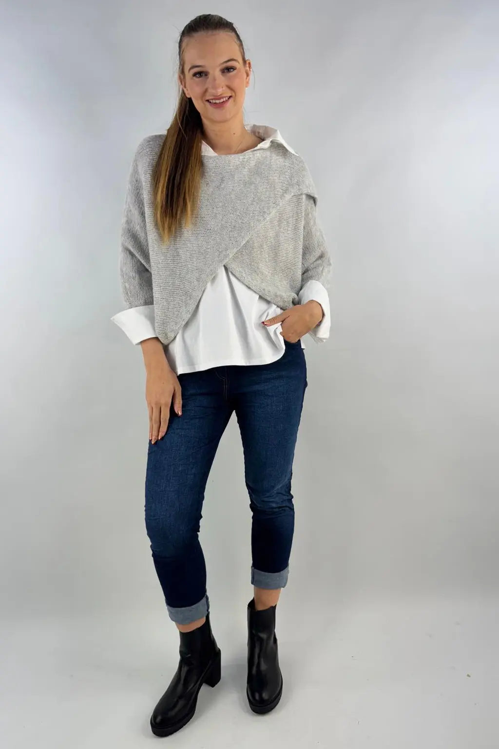 Wool Wrap over Layering Knit