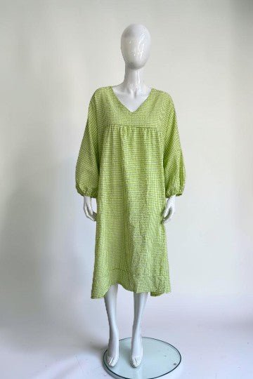 Made in Italy Gingham Smock Dress