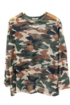 Made in Italy Fine Mesh Top Camouflage Print