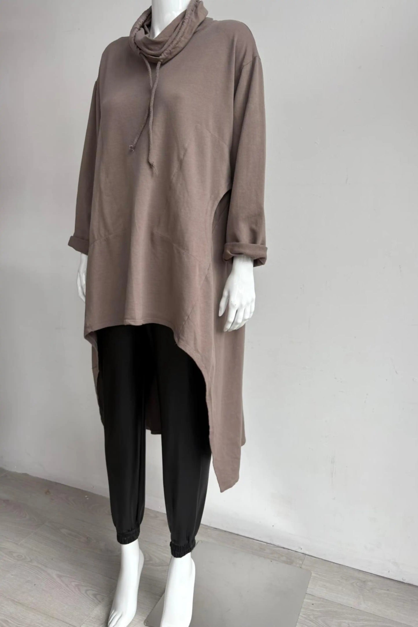 Made in Italy Cowl Sweat Tunic