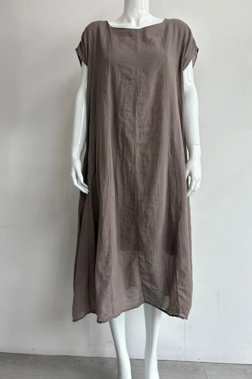 Made in Italy Cotton Swing Panel Cap Sleeve Dress