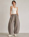 Made in Italy Cotton Barrel Leg Pant