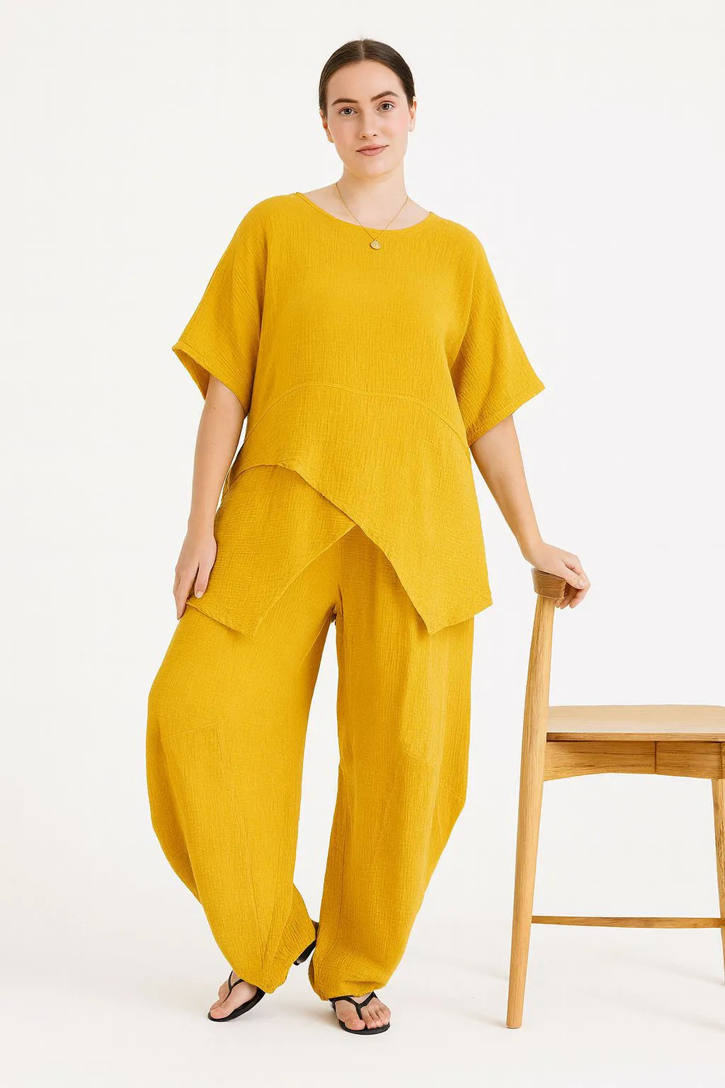 Cotton Crossover Top Lagenlook