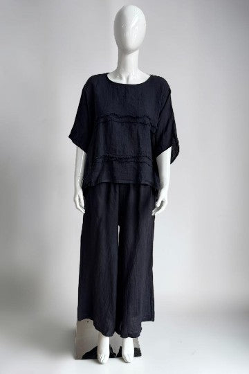 Made in Italy Linen Frey Top