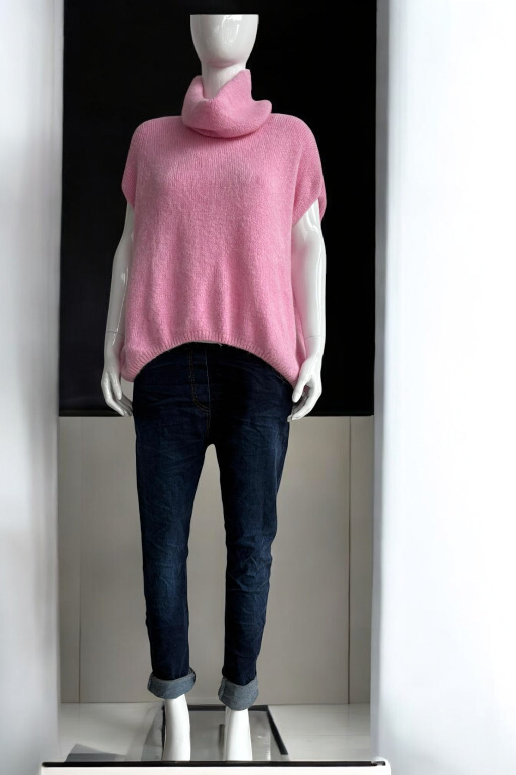 Wool Cowl Sleeveless Jumper Lagenlook