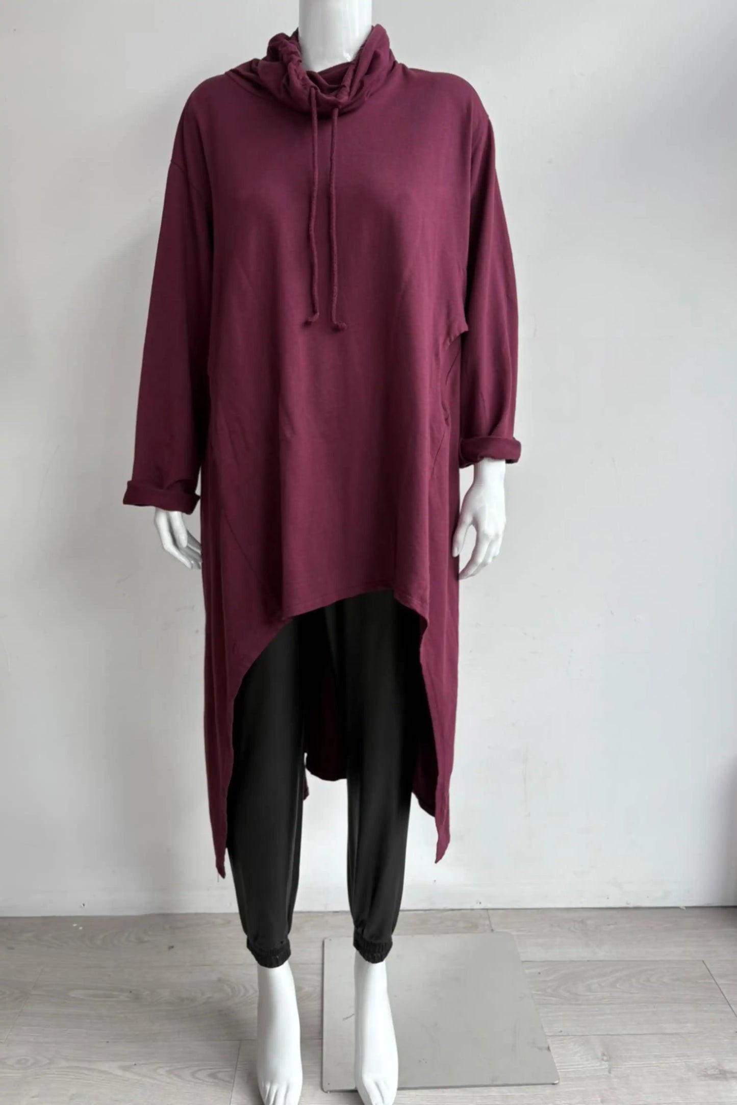 Made in Italy Cowl Sweat Tunic