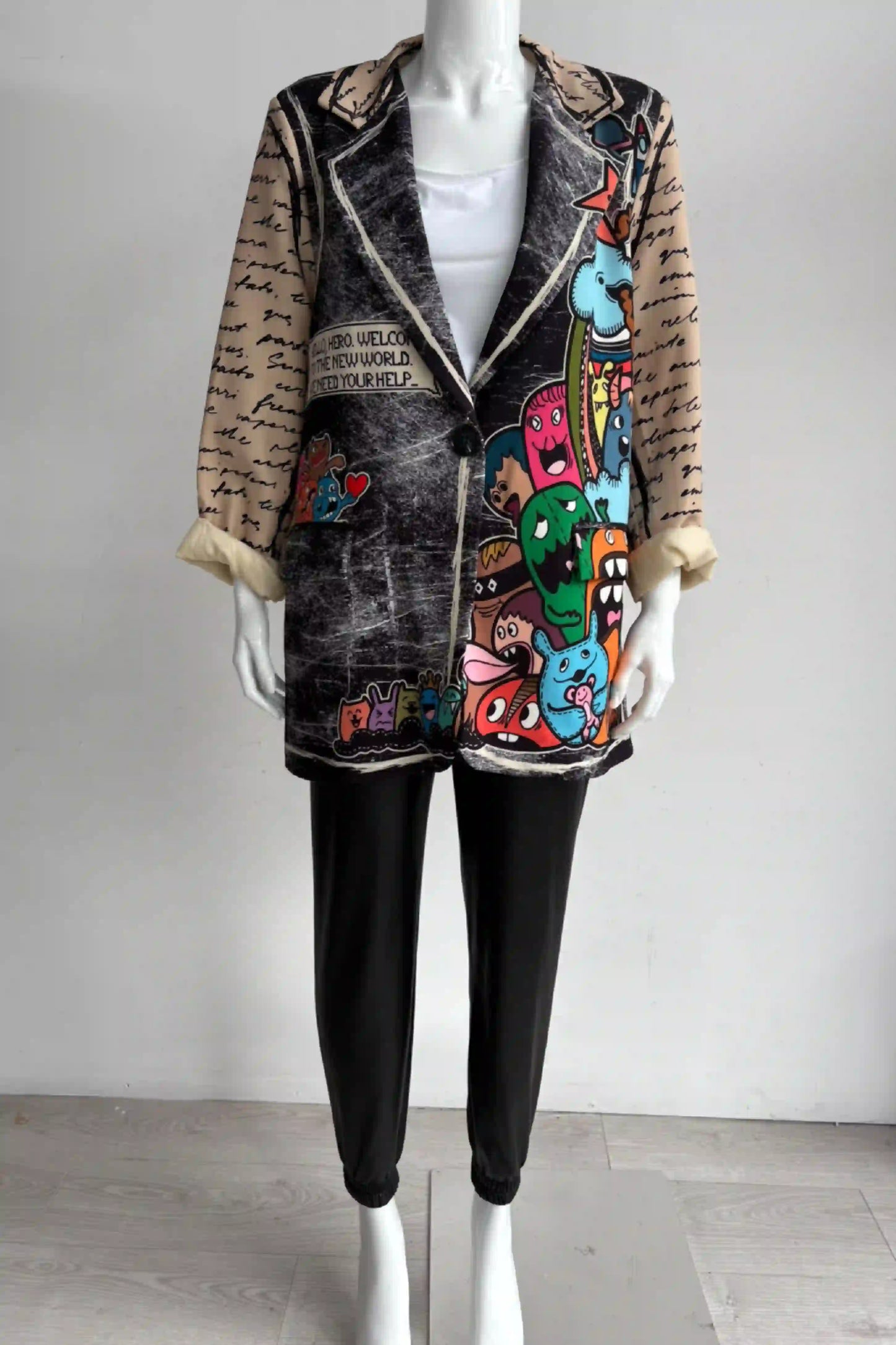 Zetaotto Quirky print Blazer