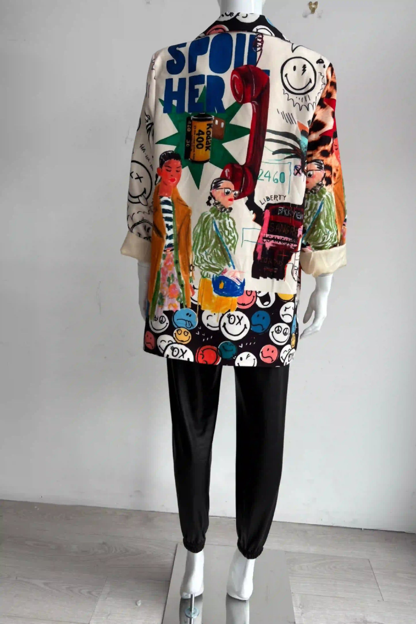 Zetaotto Quirky print Blazer