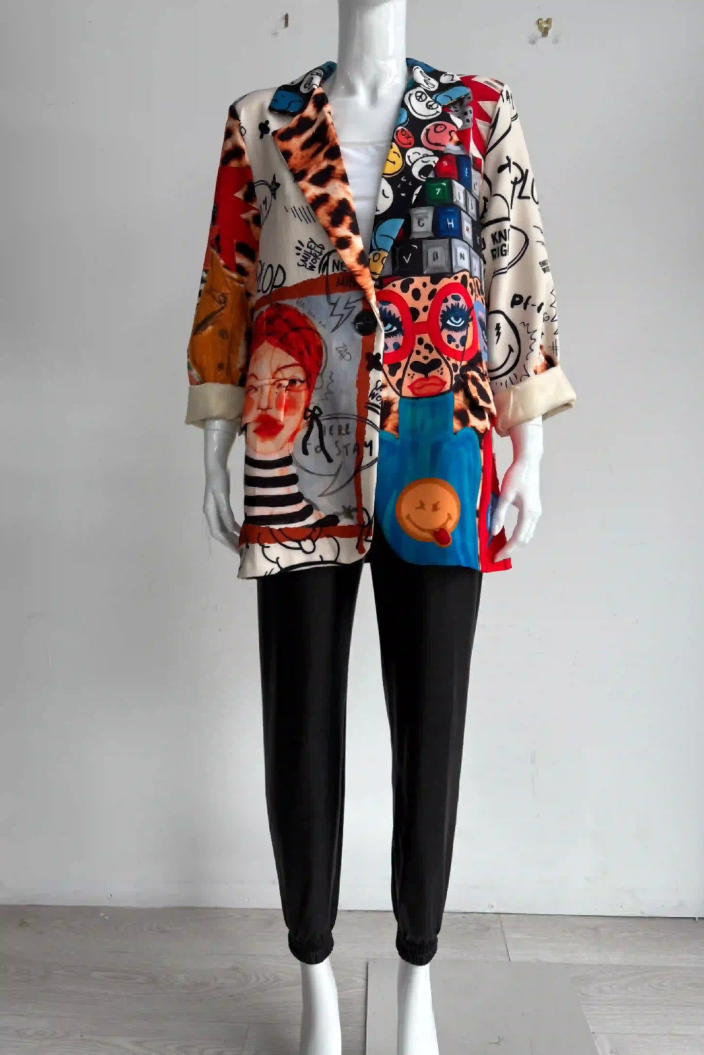 Zetaotto Quirky print Blazer