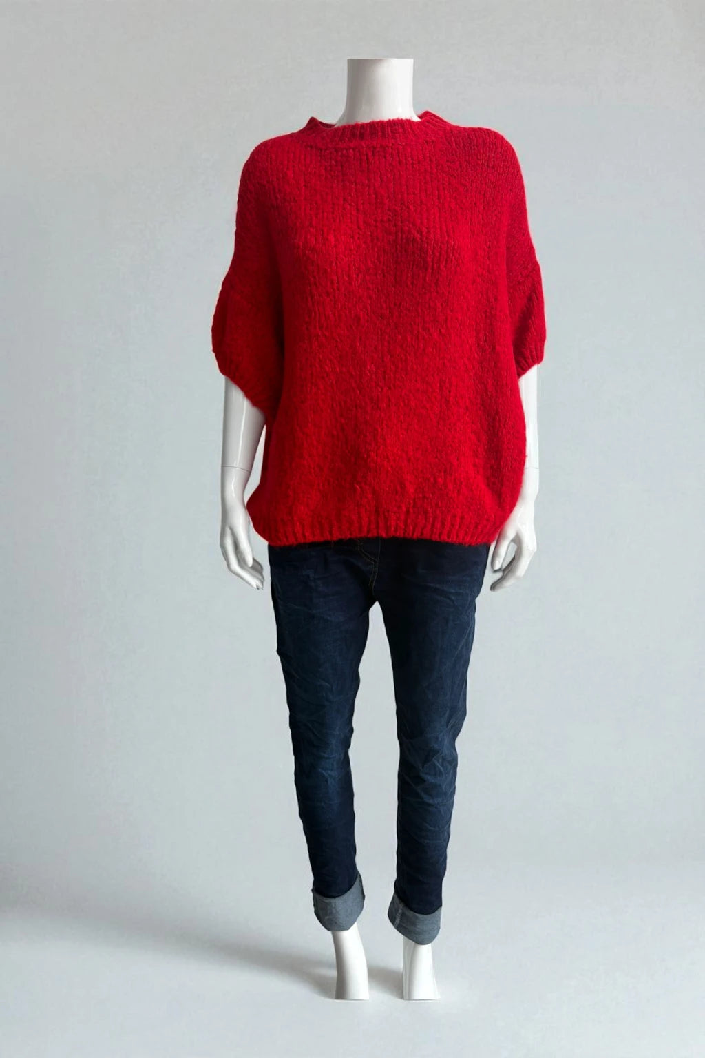 Wool Cap Sleeve Knit Top