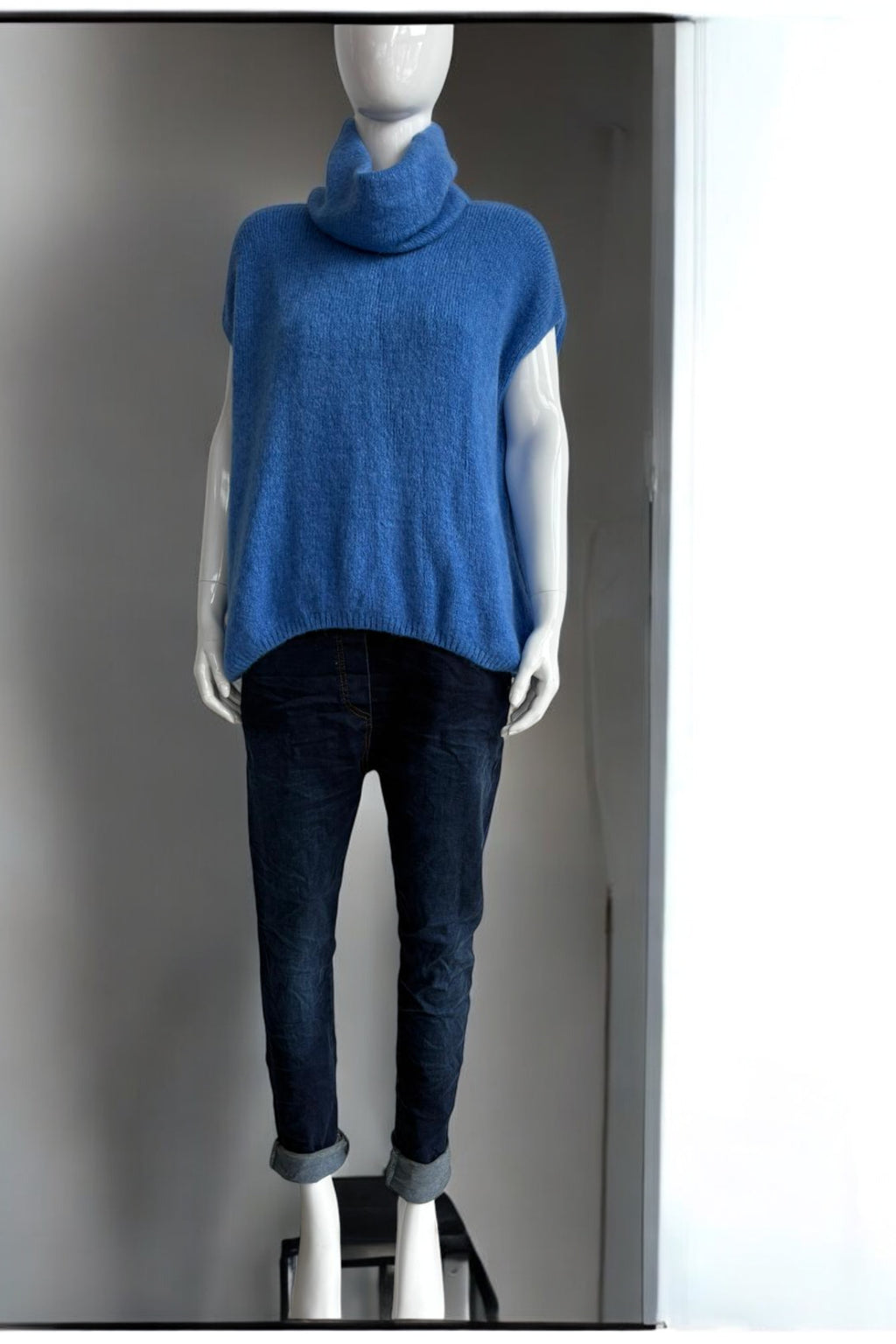 Wool Cowl Sleeveless Jumper Lagenlook