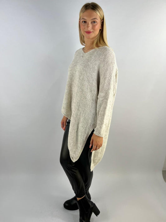 Made in Italy Wool Slant Knit Lagenlook