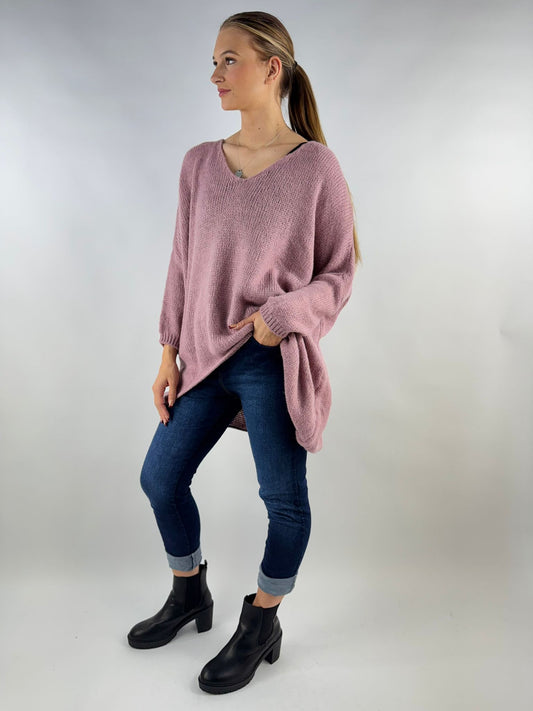 Wool Slouch Knit Jumper High-Low