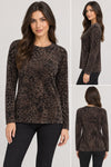 Made in Italy Leopard Mesh Top