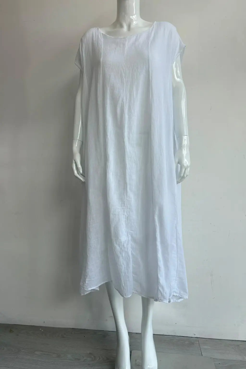 Made in Italy Cotton Swing Panel Cap Sleeve Dress