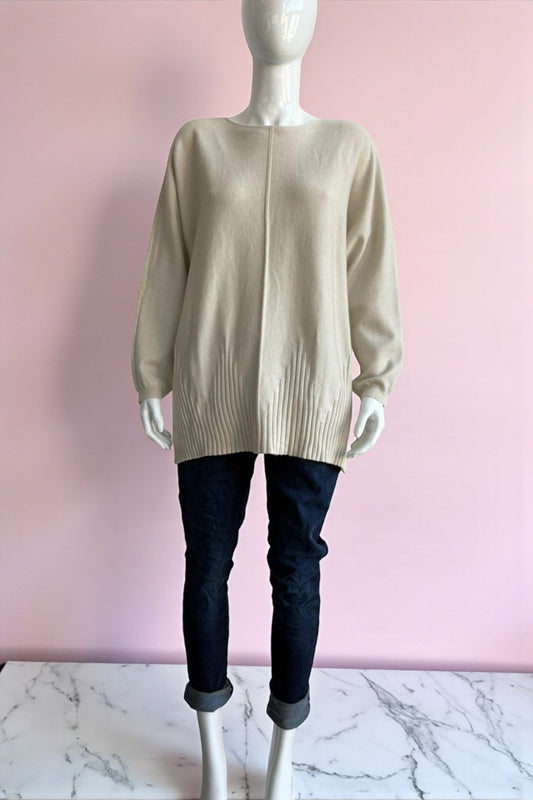 Women's soft knit Ribbed Hem Jumper