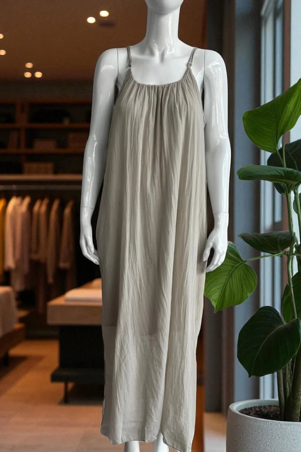 Cotton Strap Maxi Dress